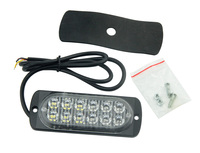 Feux stroboscopiques d'avertissement d'urgence 12 LED 12V IP65 étanches 12W en aluminium+PC pour camions, SUV et véhicules tout-terrain