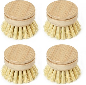 Brosse de nettoyage en bois naturel à poils <span class=keywords><strong>doux</strong></span> – Brosse à poils naturels pour la cuisine et les articles de nettoyage domestique - Product Image 1