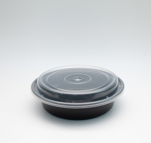 Vente en gros plastique transparent noir Conteneur d'emballage alimentaire jetable passe au micro-ondes pour le déjeuner Technique d'injection Conteneurs en PP à emporter - Product Image 1