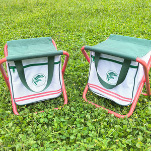 Cesta de almacenamiento cuadrada compacta Silla plegable portátil con bolsa de tela Oxford Taburete de pesca - Product Image 3