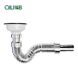 1 <span class=keywords><strong>sifone</strong></span> flessibile cromato multiuso 1/2*110mm lavello per lavastoviglie - Product Image 1