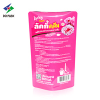 Pochette en plastique à impression personnalisée sac chimique quotidien pochette debout 800ML sac d'emballage de détergent liquide