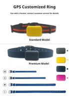 Modernes Elegantes GPS-Ortungshalsband für Haustiere Wasserdichtes PVC Hunde- & Katzen-Anti-Verlust-Halsband Verstellbar mit Cartoon-Nieten-Design