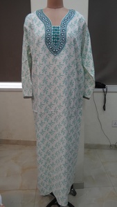 Cheap Indian <b>Kaftan</b> Modern Style Designer <b>Kaftan</b> Printed Embroidery Polyester Cotton <b>Kaftan</b> - Product Image 3