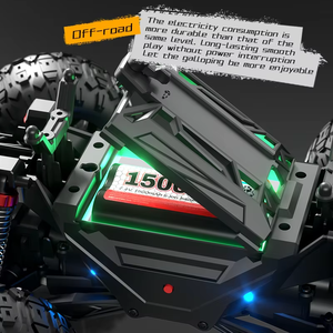 JJRC C8830 Camioneta Monstruo RC 4WD a Escala 1:18 |   2.4G Vehículo Todoterreno de Alta Velocidad RTR con Luces LED para Niños Azul/Verde - Product Image 6