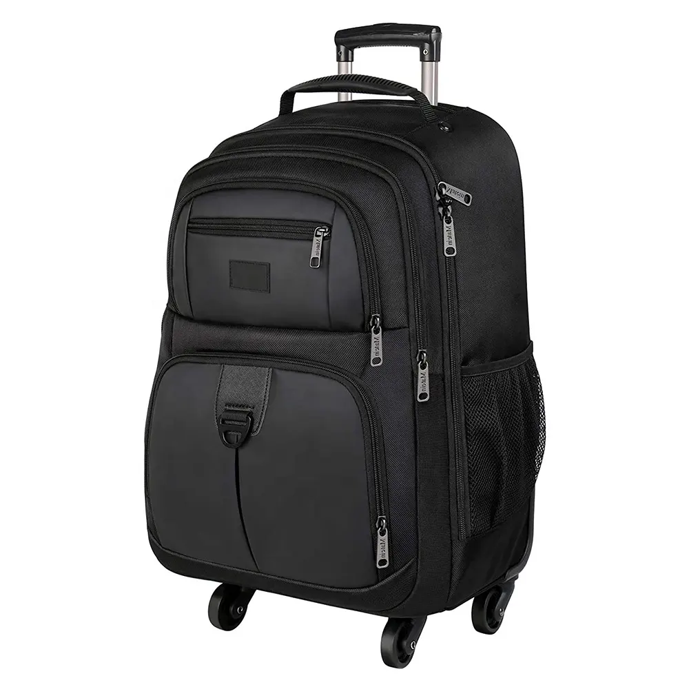 4 Wheels Travel Rolling Backpack Business Luggage Suitcase Bag Large Capacity Trolley Backpack fits 15.6 inch Laptop