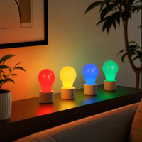 Ampoule décorative LED 9W en plastique PC violet, culot E27 B22, RA80, AC165-265V, pour la décoration de la maison et des hôtels