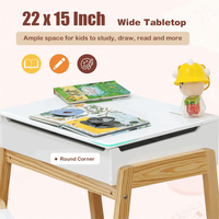 Ensemble table et chaises modernes en bois pour enfants pour dessiner et lire pour le salon des enfants