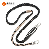 Verstelbare crossbody nylon gevlochten telefoonriem met geknoopte paracord lanyard