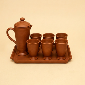 Decorative Handmade Terracotta Clay Beer Cups Natural <b>Earthenware</b> Mug <b>Pots</b> Traditional Indian Pottery Drinking Cups for Beer - Product Image 1