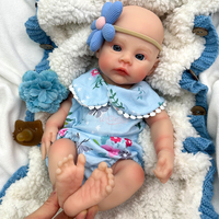 Lot de poupées reborn en silicone intégral de 16 pouces pour filles, bouche ouverte, lavables, corps entier, pour jeux d'imitation et jouets pour enfants
