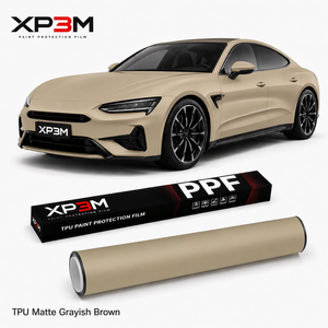 ฟิล์มใสกันรอยรถยนต์ XP3M สีน้ำตาลอมเทาด้าน  แบบซาติน TPU  ความหนา 7.5 มิล  ซ่อมแซมตัวเองได้ ป้องกันรอยขีดข่วน ป้องกันการเหลือง ขนาด 1.52x15 เมตร - Product Image 1