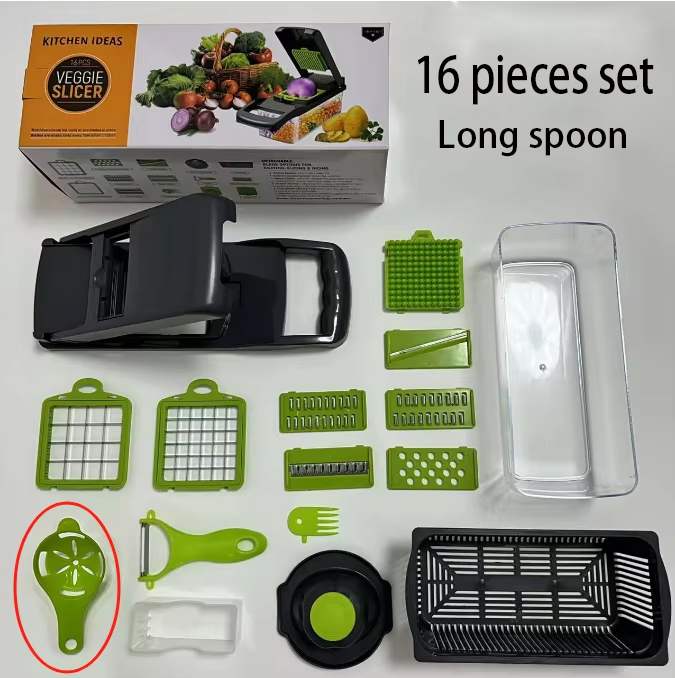 green-16 pieces set-spoon