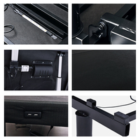 Lit électrique moderne en métal inclinable et réglable, livraison aux États-Unis sous 3 jours, positions mémoire, chargement USB, base de lit Queen Size murale