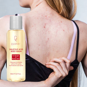 جل استحمام من Qquaker بزيت حمض الساليسيليك للتحكم في غسل الجسم مضاد لحب الشباب والرؤوس السوداء يزيل الرؤوس السوداء ولا رائحة لبشرة الفراولة - Product Image 1