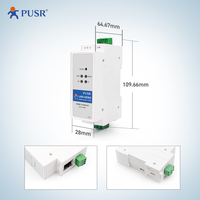 Convertidor RS485 a TCP IP de riel Din, RS485 a Ethernet, compatible con Modbus Gateway, transmisión transparente bidireccional, 1 unidad