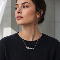Collier tendance Yazi en acier inoxydable plaqué or 18 carats/argent, avec pendentif étoile constellation chrétienne et chaîne à maillons