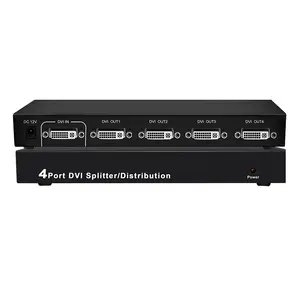 Pinwei 1080P 4 Cổng DVI Splitter 1x4 1 Trong 4 out VGA Để 4 DVI Phân Phối Duplicator Splitter Hỗ Trợ 3D Hiển Thị Stereoscopic