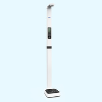Báscula Ultrasónica Médica/Personal para Peso, Altura e IMC, Capacidad de 300 kg, Pantalla LCD de 5 Pulgadas, Transmisión de Voz, Personalización OEM Disponible