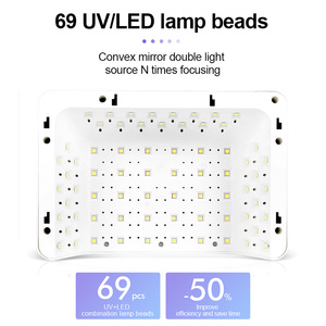 Lampe à ongles portable 72W rechargeable UV LED pour le séchage du gel, 2 en 1 avec coussin pour les mains, pour manucure professionnelle en salon - Product Image 5
