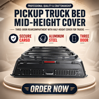 Couverture de benne rigide pliable manuelle en acier, étanche, durable, résistante à la corrosion, protection longue durée, pour Tundra D-MAX