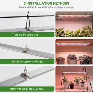 8H/12H/16H 2 Dimmable Brightness Strips Dimmable Full Spectrum Grow Light Bar Light Led For Growing Flower Stage Seeds Stage