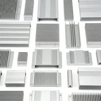 Dissipateur thermique en aluminium à ailettes usinées en usine, service de dessin personnalisé pour les pièces de module d'alimentation de climatiseur à onduleur