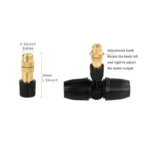 Lock Barbed Straight Connectors Watering Nozzle, 8/11" 9/12" Tube PE Pipe Micro Spray Head 3/8" Drip Irrigation