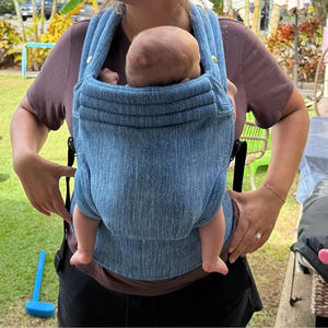 Portabebés ergonómico de tela vaquera personalizada, impermeable, para senderismo, <span class=keywords><strong>asiento</strong></span> de cadera, portabebés, bolsa de hombro, portabebés, portabebés, CPC CE - Product Image 2