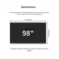 Pantalla Táctil Plana de 98 Pulgadas 4K con Ranura OPS, Sistema Operativo Dual Android/Windows, Software para Pizarra Inteligente, Venta Directa de Fábrica para Aulas y Tiendas Minoristas