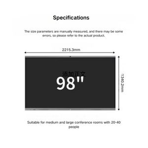 หน้าจอสัมผัสแบบแบนขนาด 98 นิ้ว 4K พร้อมช่อง OPS รองรับระบบปฏิบัติการ <span class=keywords><strong>Android</strong></span>/Windows  ซอฟต์แวร์สมาร์ทบอร์ด  ขายตรงจากโรงงาน สำหรับห้องเรียนและร้านค้าปลีก - Product Image 2