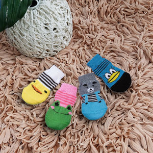 Small Dog Indoor Pet <b>Shoes</b> in Teddy Bear Print Warm Socks <b>Covers</b> for Pets - Product Image 3