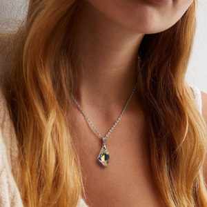 <span class=keywords><strong>Collana</strong></span> con Pendente RINNTIN SWN28 in Argento Sterling 925 con Cristallo Austriaco Naturale Sfaccettato Lucido a Forma Irregolare Galattica - Product Image 6