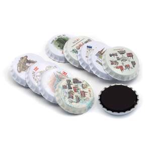 Recuerdos Personalizados de Dinamarca, Juego de 24 Piezas, Artesanía Metálica Turística, Resina, Imán para Refrigerador con Impresión - Product Image 3