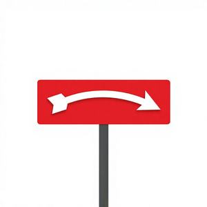 Comprar Pegatinas Rectangulares de Flecha Direccional Derecha, Fondo Rojo, Resistentes al Calor, Impermeables, para Seguridad Vial, Estacionamiento, Vino, Cerveza - Product Image 1