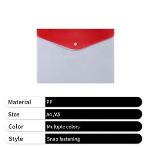 Promotion <b>Plastic</b> Document <b>Folder</b> PP A5 Custom Snap Button Office File <b>Folder</b> for Business - Product Image 2