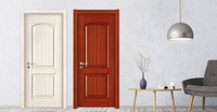 Pintu Interior Kayu Bebas Formaldehida Pintu Kamar Tidur Motif Kayu Ukuran Kustom untuk Hotel Villa Minimalis Pembukaan Manual