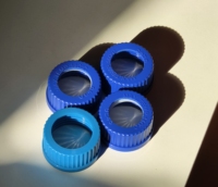 Bouchon de bouteille de réactif ménager en gros GL45 bleu PP anti-vol anti-fuite à visser