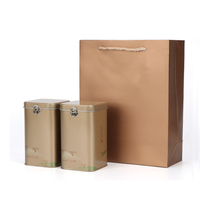 Boîte à bougies rectangulaire mini personnalisable en fer blanc et PVC, écologique, fabriquée à partir de matériaux recyclés, emballage en gros