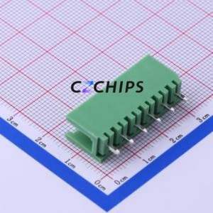 KF2EDGV-5.0-6P Plug-in Terminal Block Through hole Component (THT),P=5mm Connector Board-to-Board / Socket - Open 1x6P 5mm Green - Product Image 2