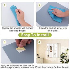 Espejo Irrompible Infantil con Dibujos Animados, Decoración de Pared para el Hogar, Espejo Autoadhesivo Personalizado, Adhesivo de Pared de Acrílico con Espejo - Product Image 6