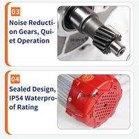 Kit Motor DC Brushless 24V 800W dengan Gear Helikal 16-Gigi, Set Pengontrol 3 Kecepatan untuk Sepeda Motor Roda Tiga Listrik dengan Throttle & Meter