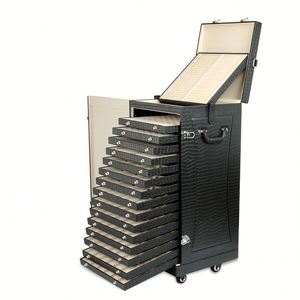 Estuche Organizador de Joyas de Cuero, Pequeño, de Viaje, Personalizado, de Lujo para Mujer - Product Image 1