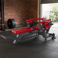 Banc de musculation horizontal réglable, machine d'entraînement de la poitrine à structure stable pour le développement des pectoraux