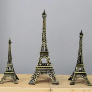 Estatua de Metal de la Torre Eiffel francesa, centro de mesa, decoración de pastel, regalo de recuerdo francés de París, venta al por mayor