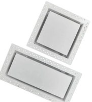 Grille de ventilation HVAC encastrée pour plafond, en aluminium, pour plaque de plâtre, diffuseur d'air de retour dissimulé, grille de ventilation cachée pour cloison sèche