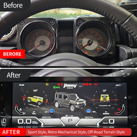 Affichage numérique pour Suzuki Jimny JB64/JB74 2019+ Tableau de bord LCD Compteur de vitesse Cockpit virtuel GPS 3UI avec fonction TPMS