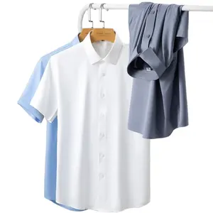 منتج جديد قميص عمل خريفي من Cargo عليه شعار مطرز قميص كاجوال بأكمام طويلة بأزرار للرجال