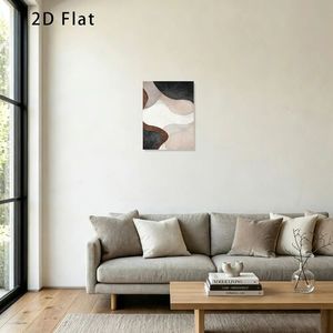 Modern Geometric Floral <b>Canvas</b> Art Panel <b>Abstract</b> Wall Hanging Picture Decor Multi-Size Living Room Bedroom Office Anniversary - Product Image 3