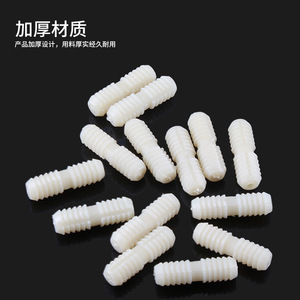 Connecteur de meubles en nylon plastique à double extrémité fileté, longueur 10 mm, durable pour le jointement de planches de bois - Product Image 3